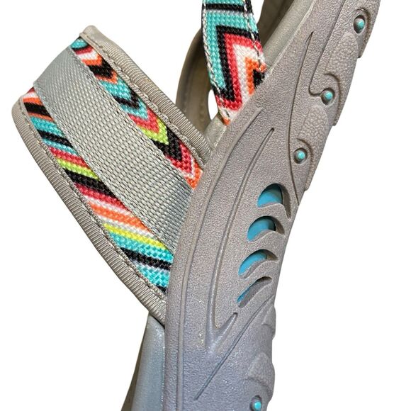 Skechers Thong Sandals Women 10 EU 40 Multicolor Strappy Adjustable Beach Casual - Picture 10 of 11